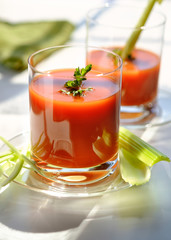 Tomato juice, parsley and celery