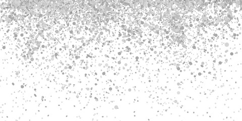 Fototapeta na wymiar Confetti on isolated white background. Geometric texture with glitters. Image for banners, posters and flyers. Greeting cards. Black and white illustration