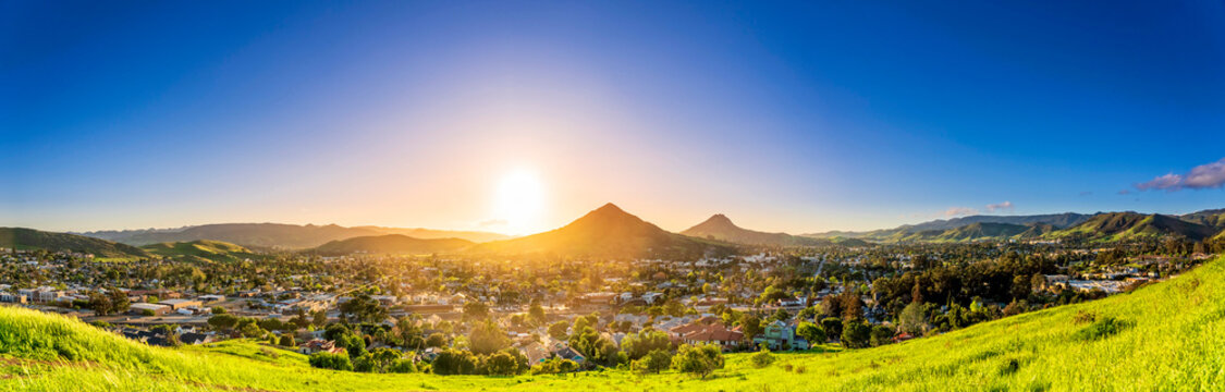 Panoramic View Of San Luis Obispo, CA