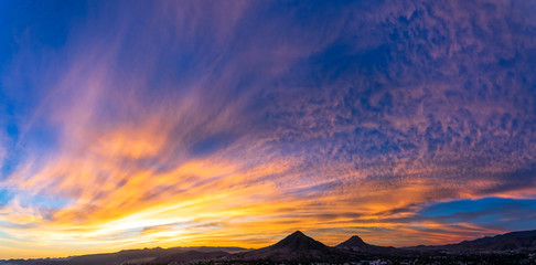 Exploding sunset, San Luis Obispo, CA