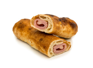 Appetizer stuffed with ham and cheese