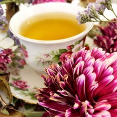 Cup of Tea with Flowers
