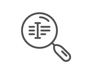 Search text line icon. Find word sign. Quality design flat app element. Editable stroke Search text icon. Vector