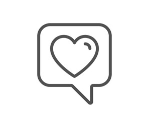 Heart line icon. Favorite like sign. Positive feedback symbol. Quality design flat app element. Editable stroke Heart icon. Vector