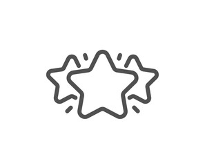 Stars line icon. Favorite sign. Positive feedback symbol. Quality design flat app element. Editable stroke Star icon. Vector