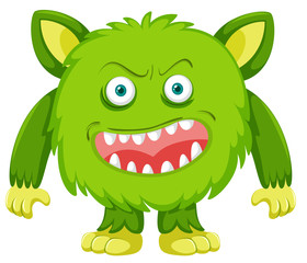 Scary green monster character © brgfx