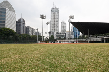 Sofball field located in Jakarta, Indonesia