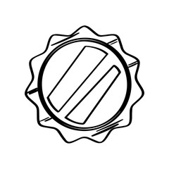 Isolated golden medal icon. Vector illustration design