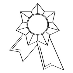 Isolated golden medal icon. Vector illustration design