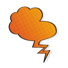 Comic bubble chat with halftone pattern. Vector illustration design