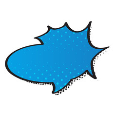 Comic bubble chat with halftone pattern. Vector illustration design