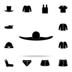 Beach hat icon. Clothes icons universal set for web and mobile