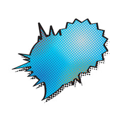 Comic bubble chat with halftone pattern. Vector illustration design