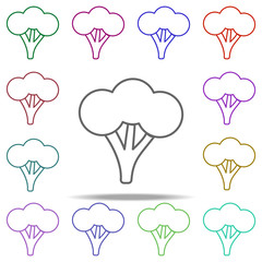 broccoli line icon. Elements of Fruit in multi color style icons. Simple icon for websites, web design, mobile app, info graphics