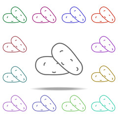 potato line icon. Elements of Fruit in multi color style icons. Simple icon for websites, web design, mobile app, info graphics