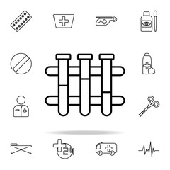 test tubes line icon. Hospital icons universal set for web and mobile