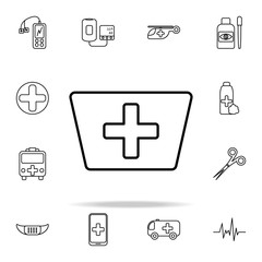 nurse cap line icon. Hospital icons universal set for web and mobile