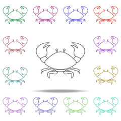 crab illustration. Element of sea animal for mobile concept and web apps. Thin line crab illustration can be used for web and mobile. Premium icon on white background