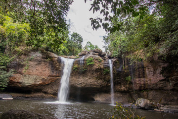 Fototapeta na wymiar Pure nature at Haew Suwat Waterfall,Khao Yai National Park,Nakhon Ratchasima province,Thailand