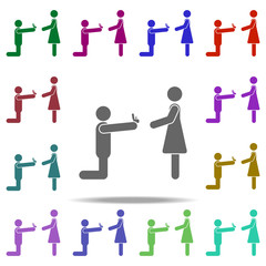 offer to be a wife icon. Elements of People in love in multi color style icons. Simple icon for websites, web design, mobile app, info graphics