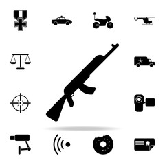 automatic weapons icon. Police icons universal set for web and mobile