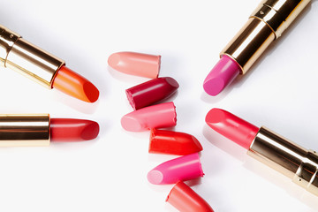 Obraz premium various colors of cropped lipstick