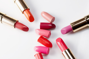 Obraz premium various colors of cropped lipstick