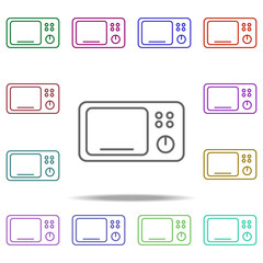 microwave oven outline icon. Elements of restaurant in multi color style icons. Simple icon for websites, web design, mobile app, info graphics