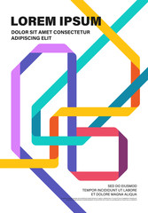 Obraz premium Abstract modern art layout design template background decorative with geometric isometric shape