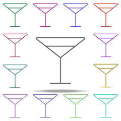 cocktail glass outline icon. Elements of restaurant in multi color style icons. Simple icon for websites, web design, mobile app, info graphics
