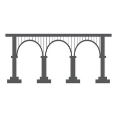 Isolated bridge structure image. Vector illustration design