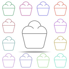 cake outline icon. Elements of restaurant in multi color style icons. Simple icon for websites, web design, mobile app, info graphics