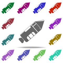 space shuttle icon. Elements of Space in multi color style icons. Simple icon for websites, web design, mobile app, info graphics