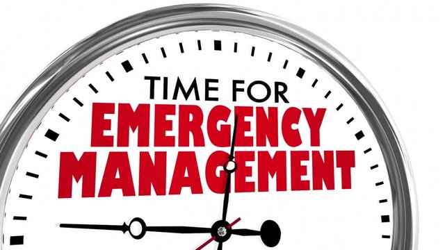 Time for Emergency Management Clock Get Ready 3d Animation