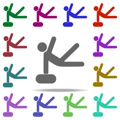 athlete on shell icon. Elements of Sport in multi color style icons. Simple icon for websites, web design, mobile app, info graphics