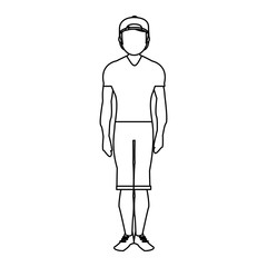 Young handsome man in black and white