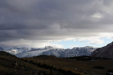 mountains and clouds