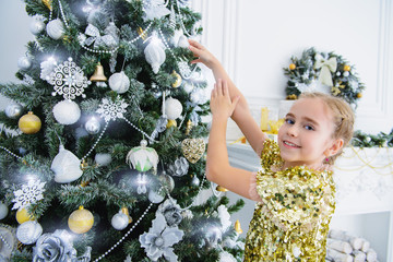 decorating christmas tree