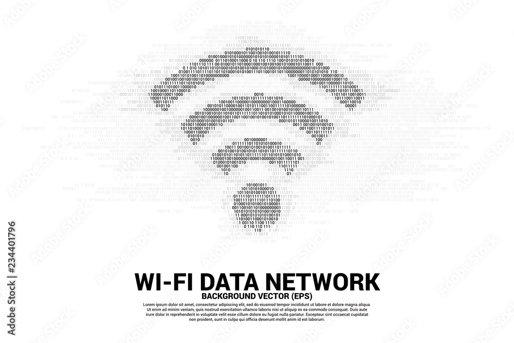 Aufkleber Concept for data transfer of mobile and wi-fi data network.