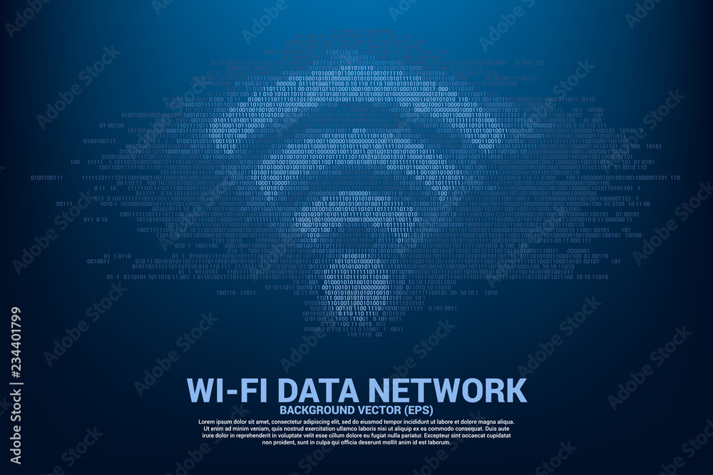 Aufkleber Concept for data transfer of mobile and wi-fi data network.