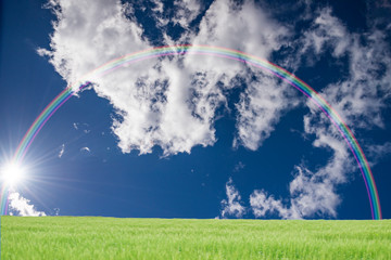 Obraz na płótnie Canvas 虹と雲