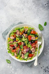 tuna salad in white bowl
