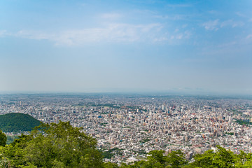 藻岩山から望む札幌の都市風景 / 北海道 札幌市の都市風景