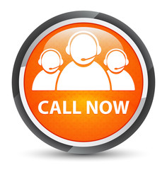 Call now (customer care team icon) galaxy orange round button