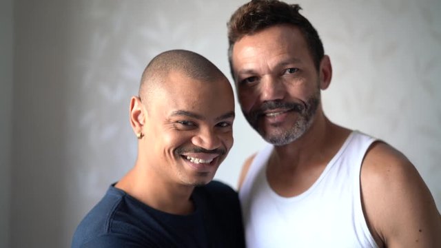 Portrait of Married Gay Couple at Home