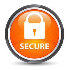Secure (padlock icon) galaxy orange round button