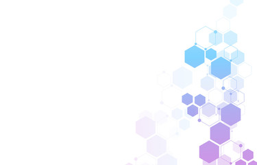 Molecule structure abstract tech background. Medical design. Vector illustration