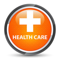Obraz premium Health care (plus sign) galaxy orange round button