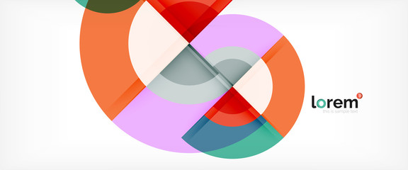 Obraz premium Circle abstract background, geometric modern design template