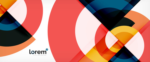 Fototapeta premium Multicolored round shapes abstract background